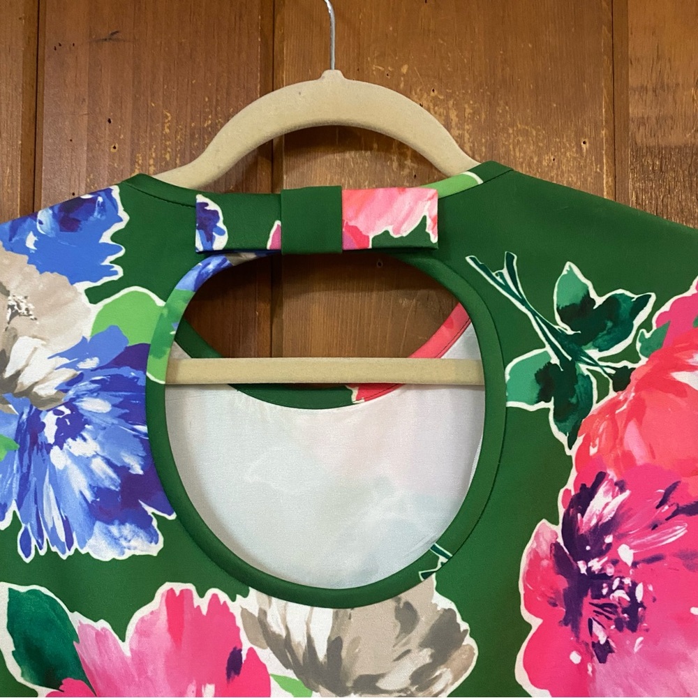 KATE SPADE ♠️ Stelli Floral Green Dress Sz 6 - Picture 4 of 5